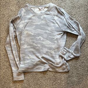 Athleta Gray Camo Sweatshirt